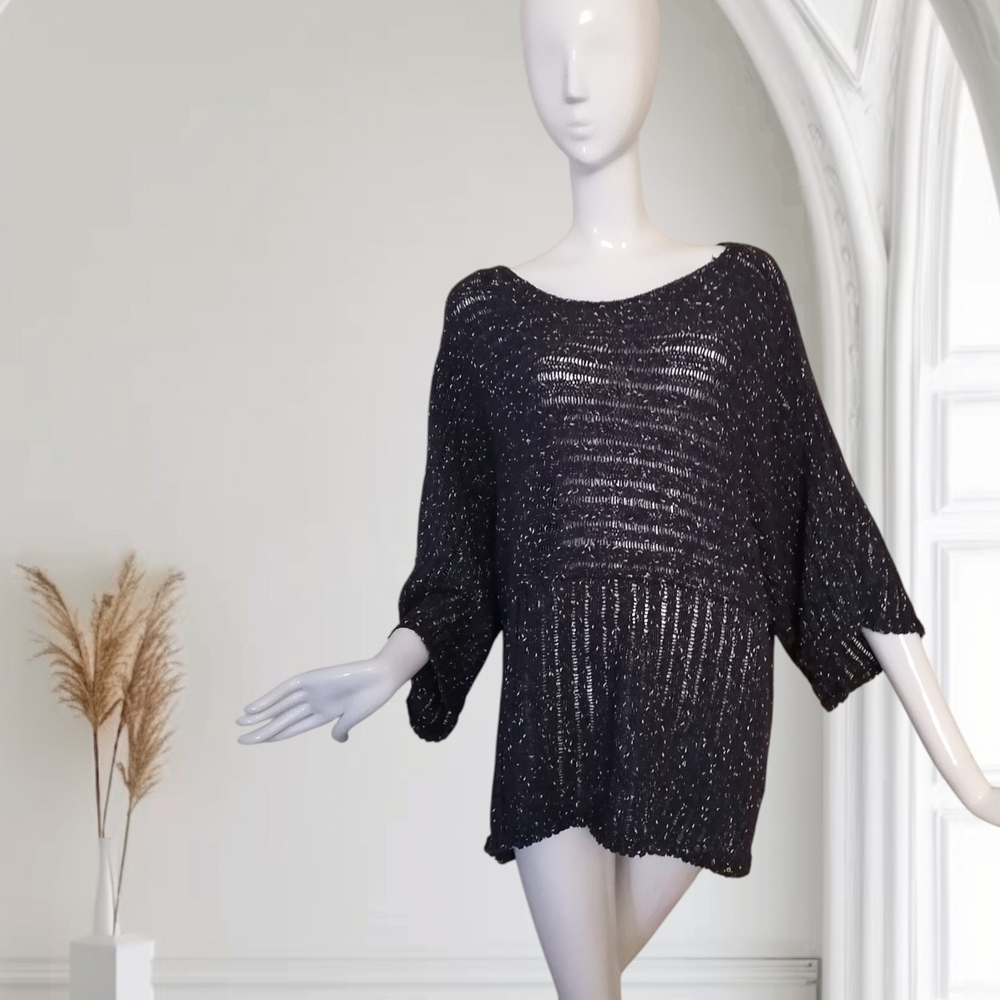 Elegant Black Knit Sweater for Women